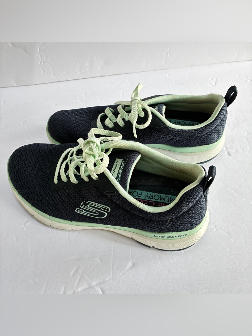 Skechers Flex Appeal 3.0 First Insight Sneakers Memory FoamNavy Aqua Blue Size 6